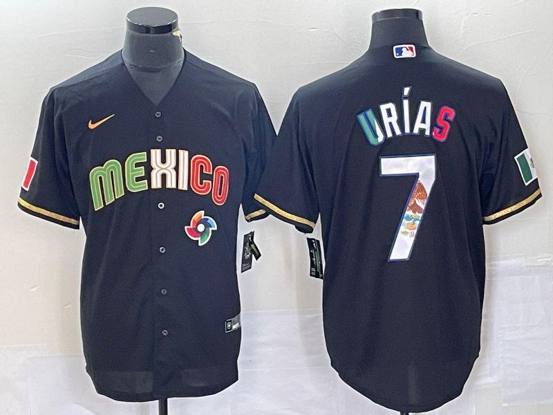 Men 2023 World Cub Mexico #7 Urias Black Nike MLB Jersey style 91813->more jerseys->MLB Jersey